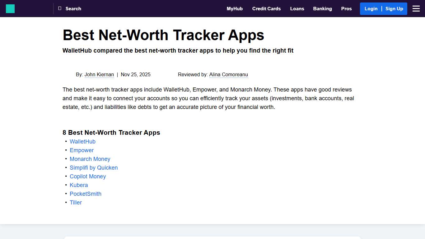 8 Best Net-Worth Tracker Apps for 2026