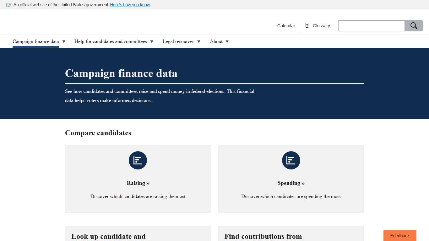 Campaign finance data | FEC
